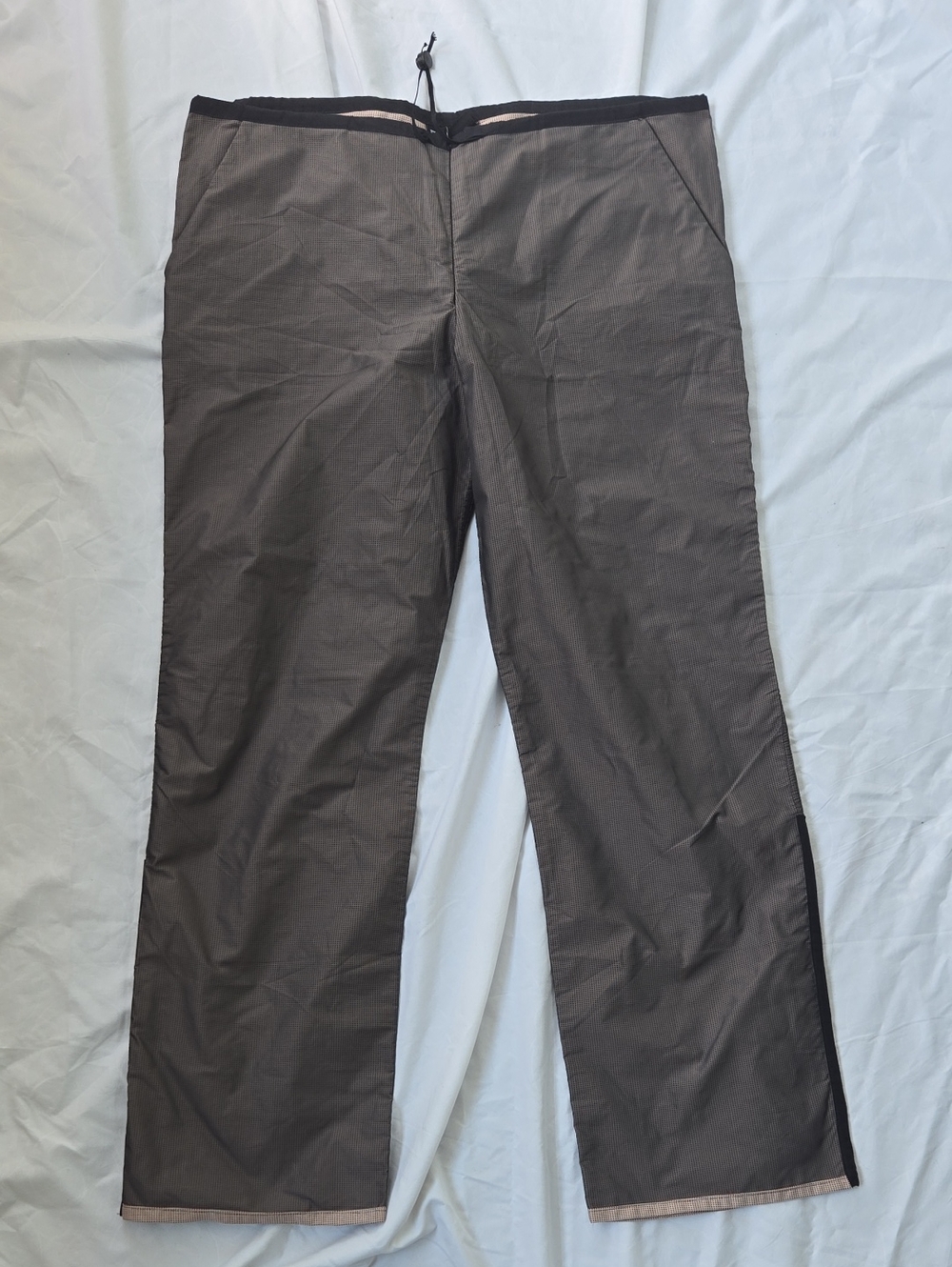 Men's/Unisex Street/Hiphop Dark Lavender Pants. Drawstring, 2 Toned Leg Bottom